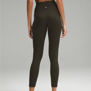 Align High-Rise Pant 25” Dark Olive (Size 4)